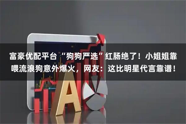 富豪优配平台 “狗狗严选”红肠绝了!小姐姐靠喂流浪狗意外爆火,网友:这比明星代言靠谱!