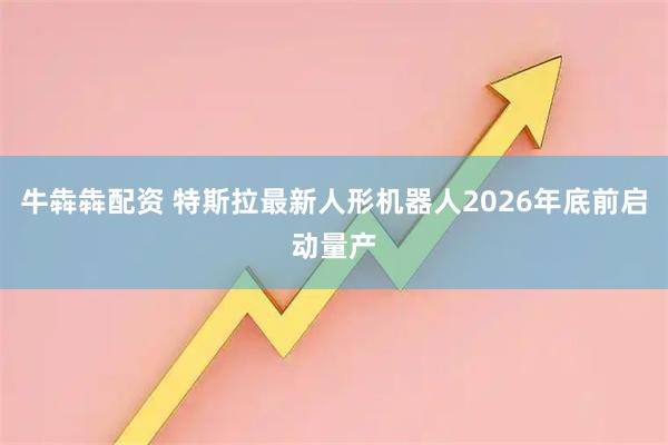 牛犇犇配资 特斯拉最新人形机器人2026年底前启动量产